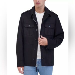 Robert Graham Vegan Suede Safari Jacket, Black, Size M